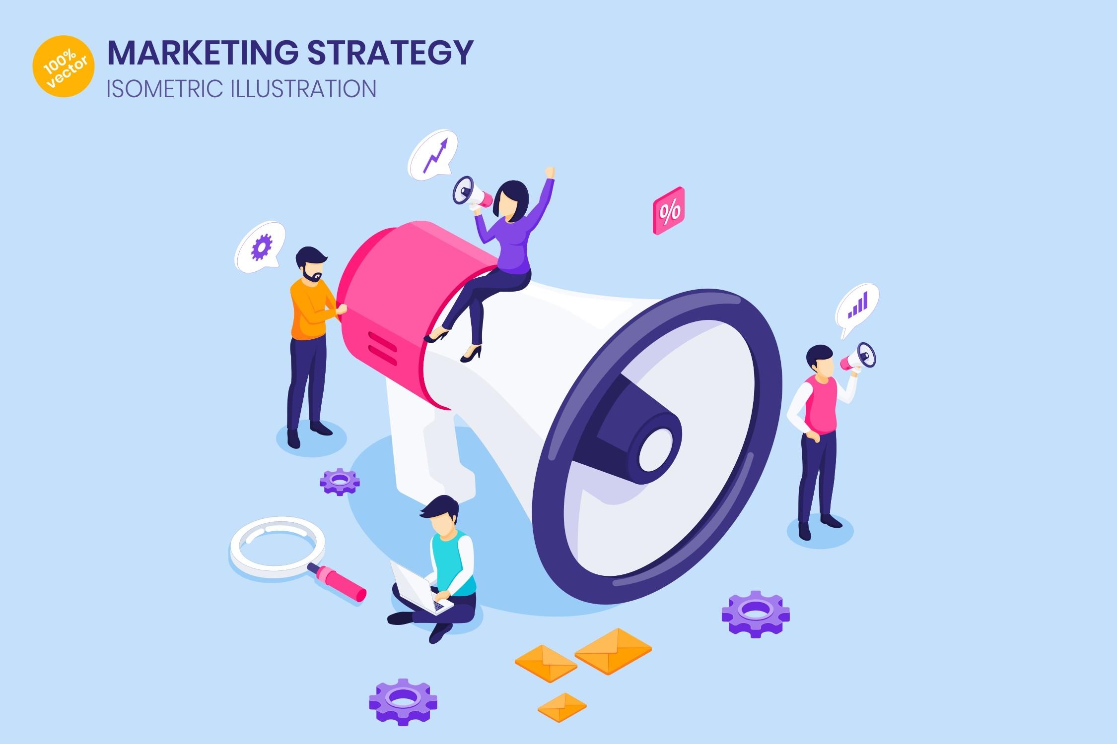 Isometric Marketing Illustration