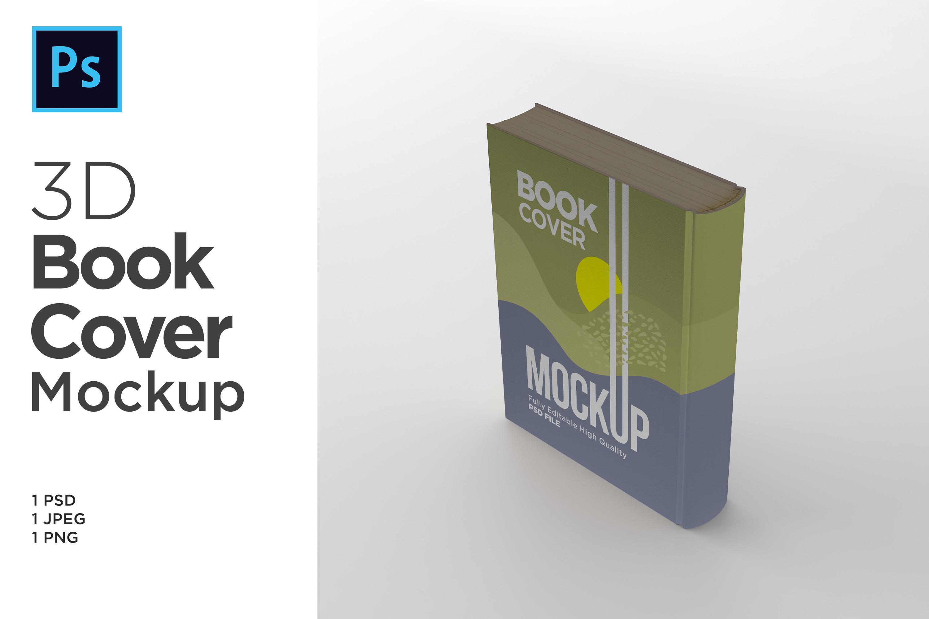 Book Cover Mockup 3d Rendering
