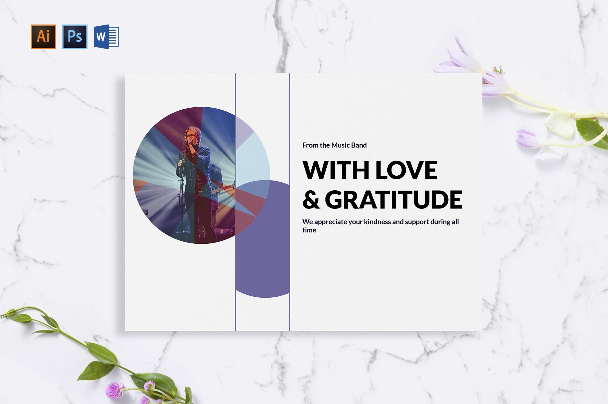 Music Band Greeting Card Template