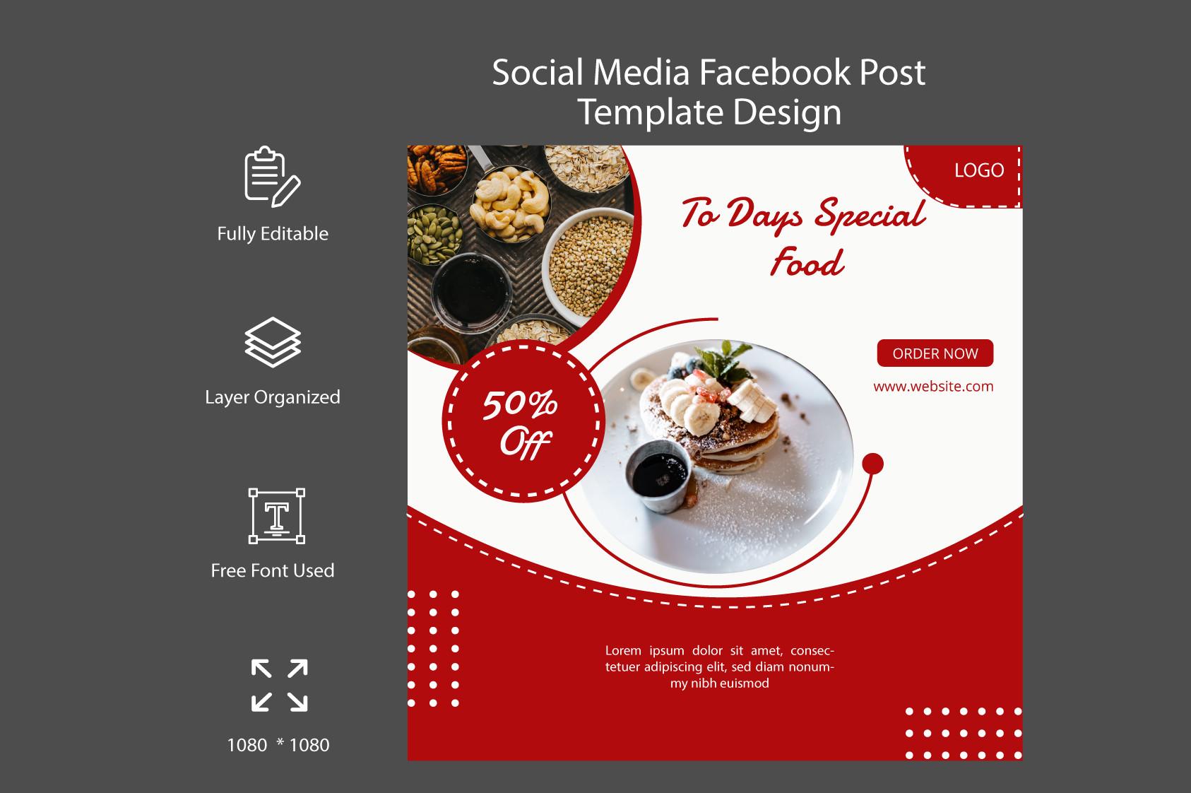Food & Restaurant Facebook Post Design
