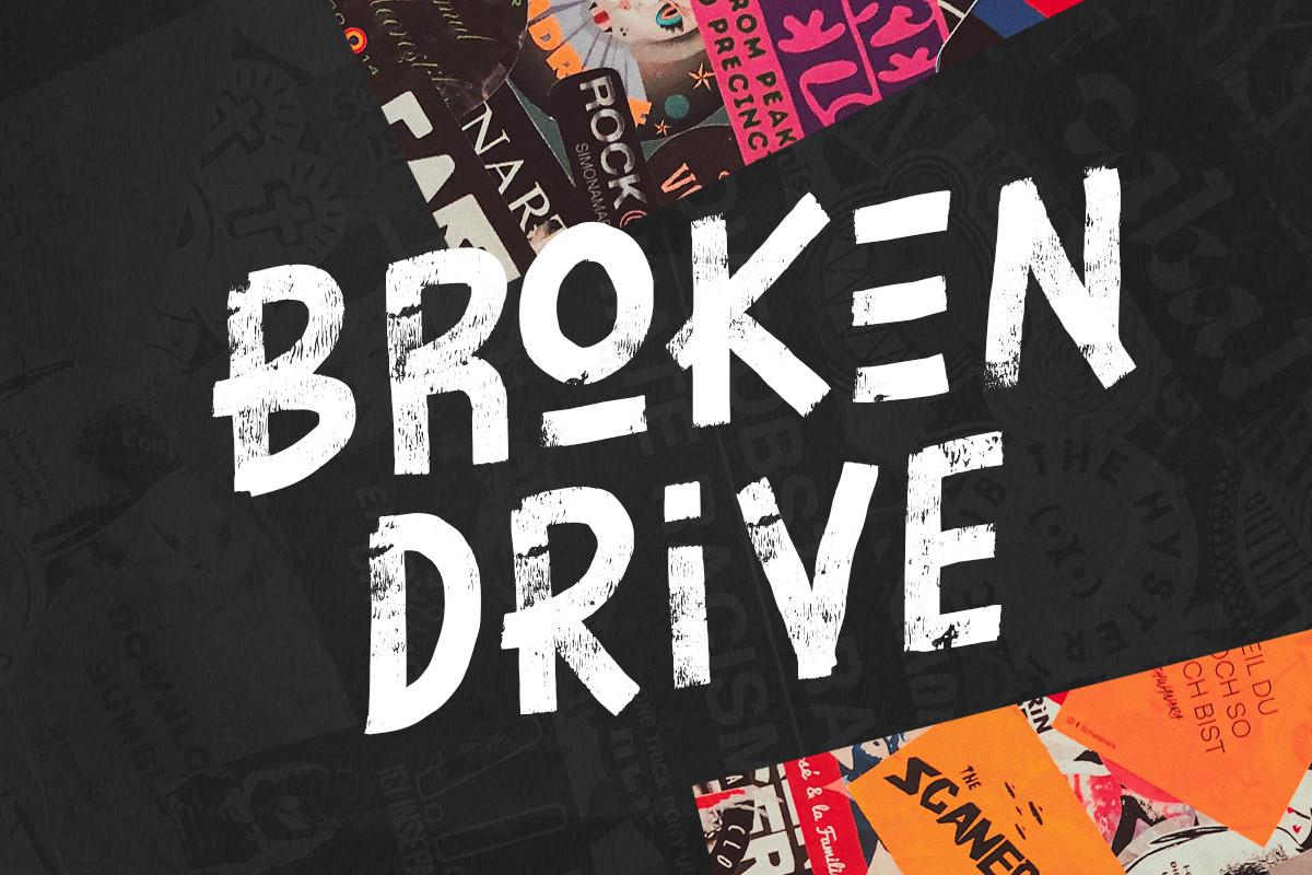 Broken Drive Font
