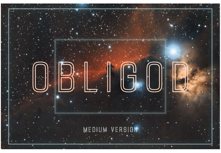 Obligod Outline Medium Font