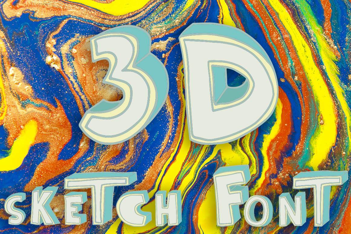 3D Sketch Font