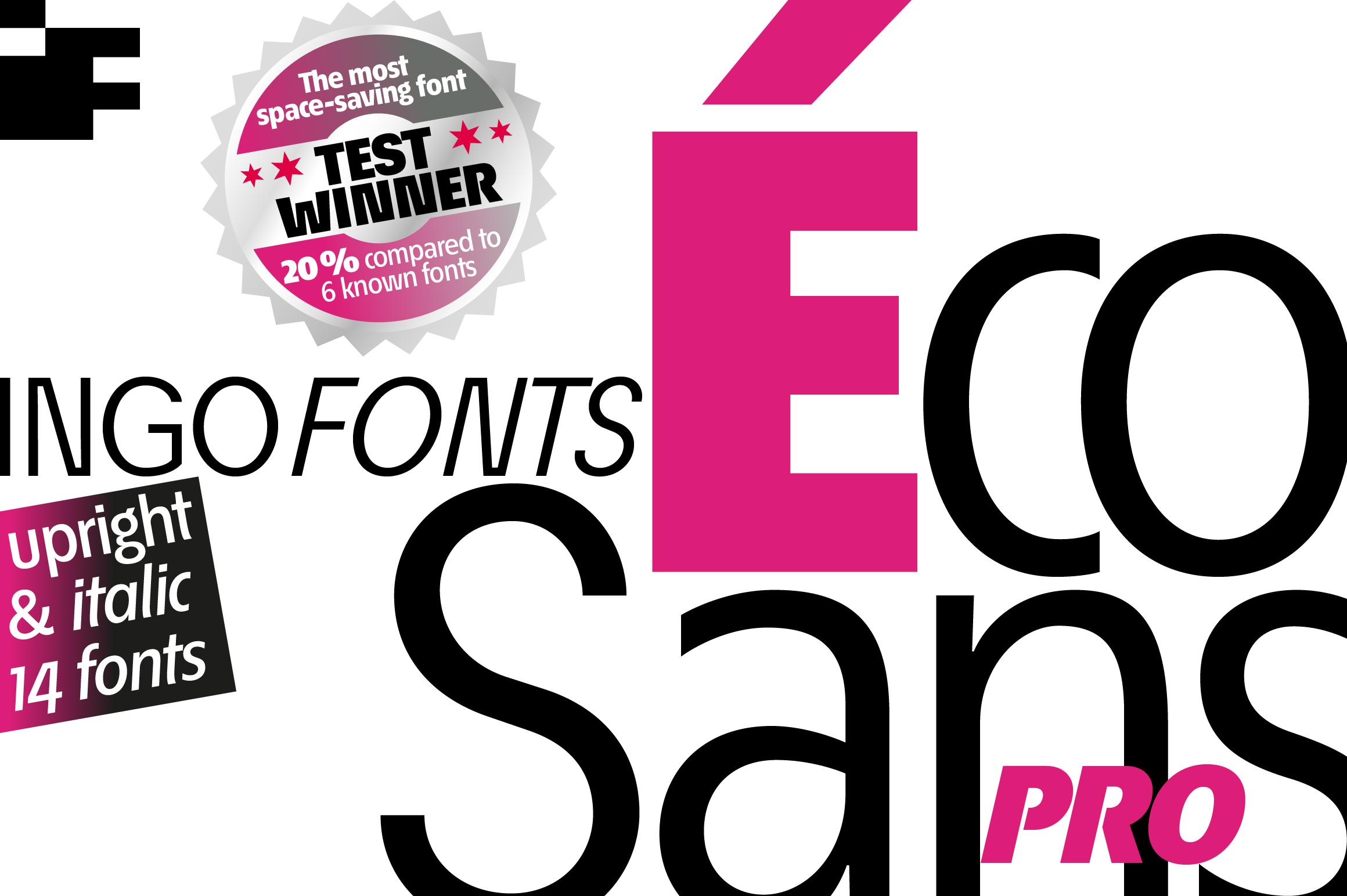 Éco Sans Pro Upright & Italic Font