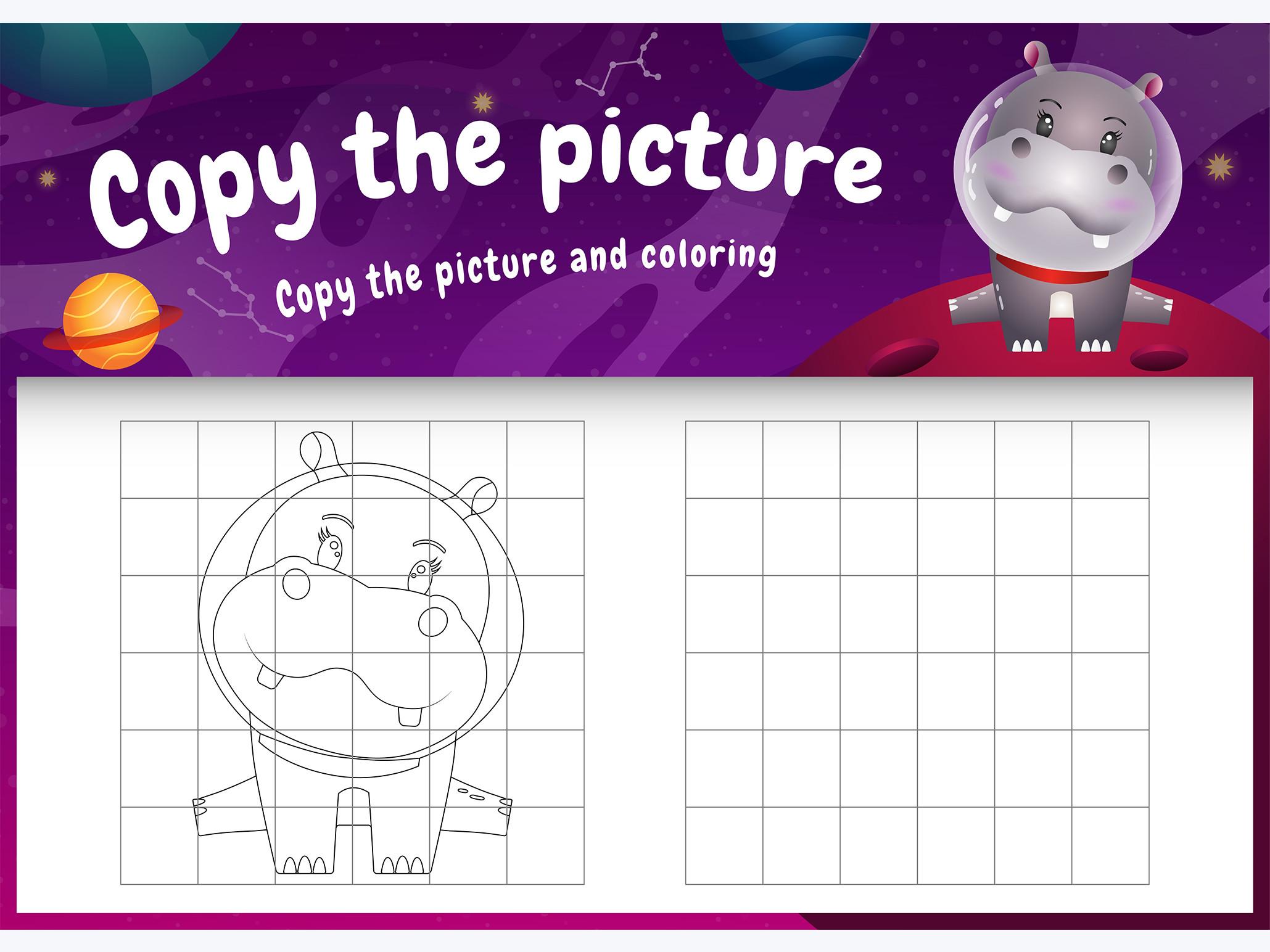 A Hippo Astronaut - Copy the Picture