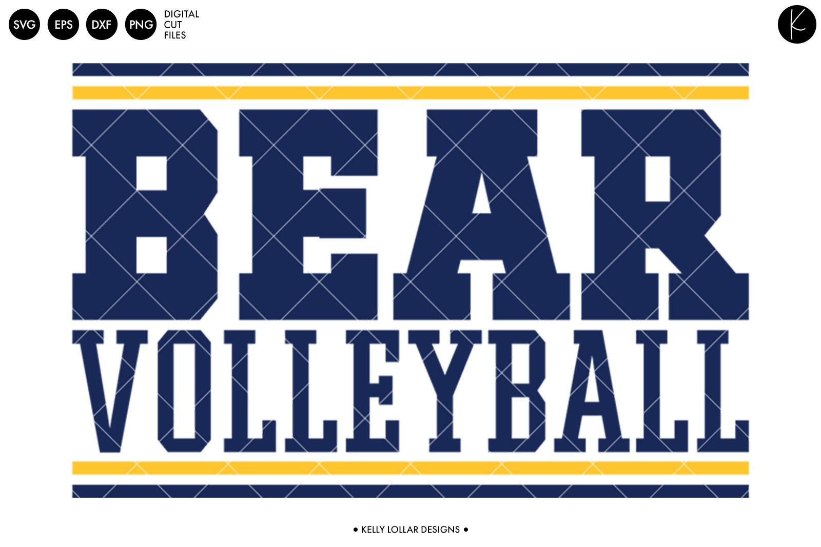 Bear Volleyball Retro