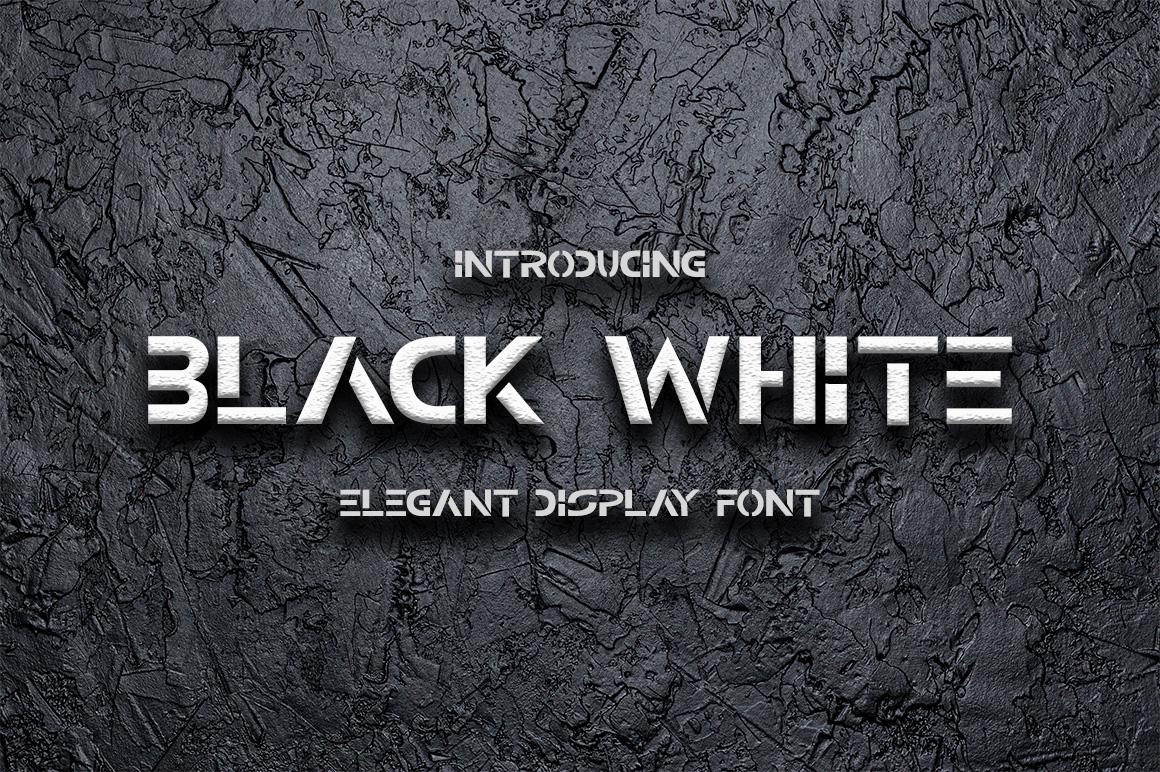 Black White Font
