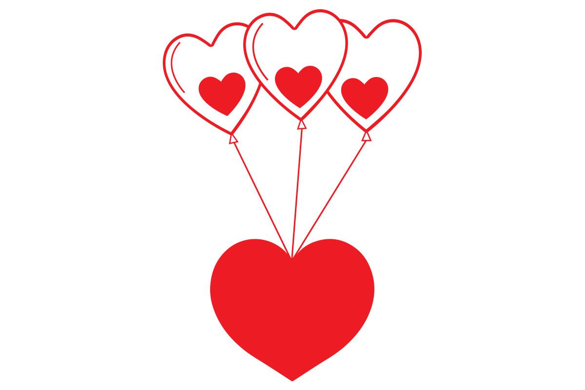 Valentines Love Balloon Vector