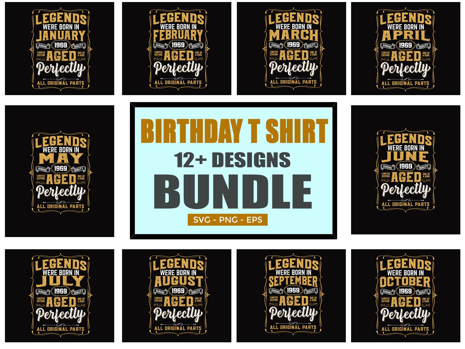 Legends Birthday T Shirt Design