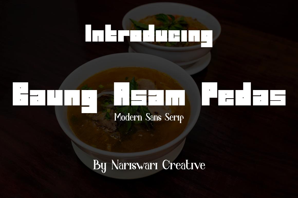 Baung Asam Pedas Font