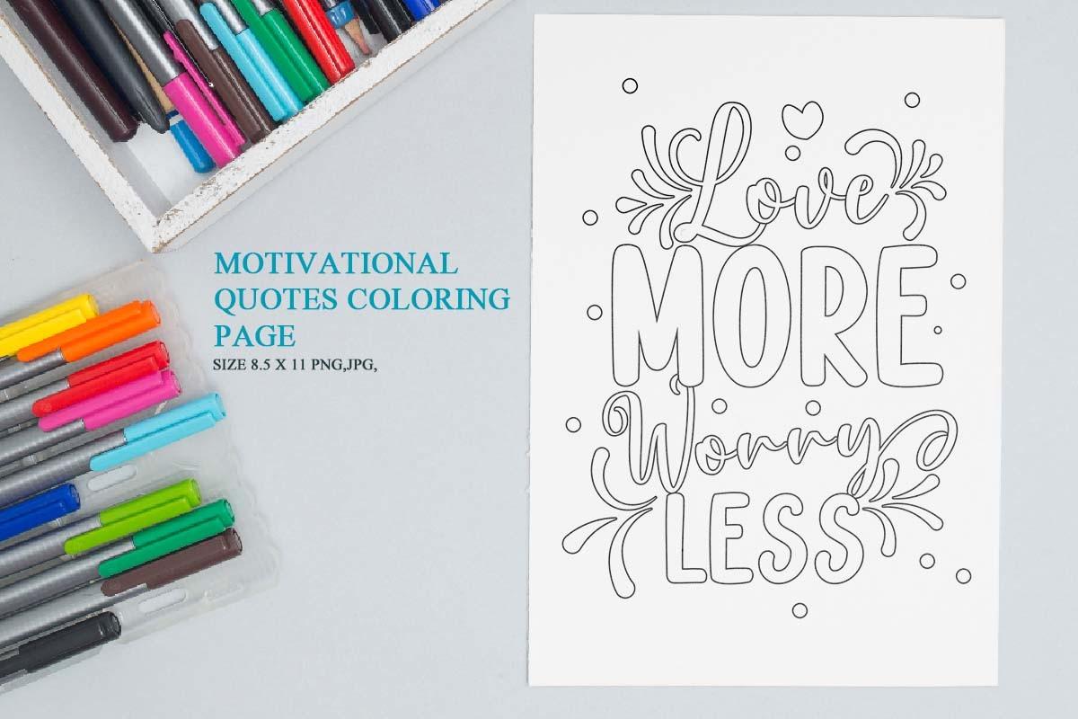 Motivational Quotes Coloring Page