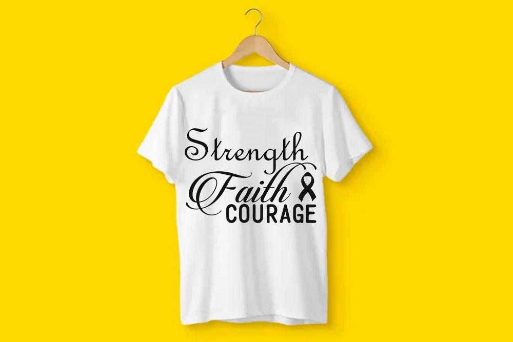 Breast Cancer SVG Design, Strength Faith