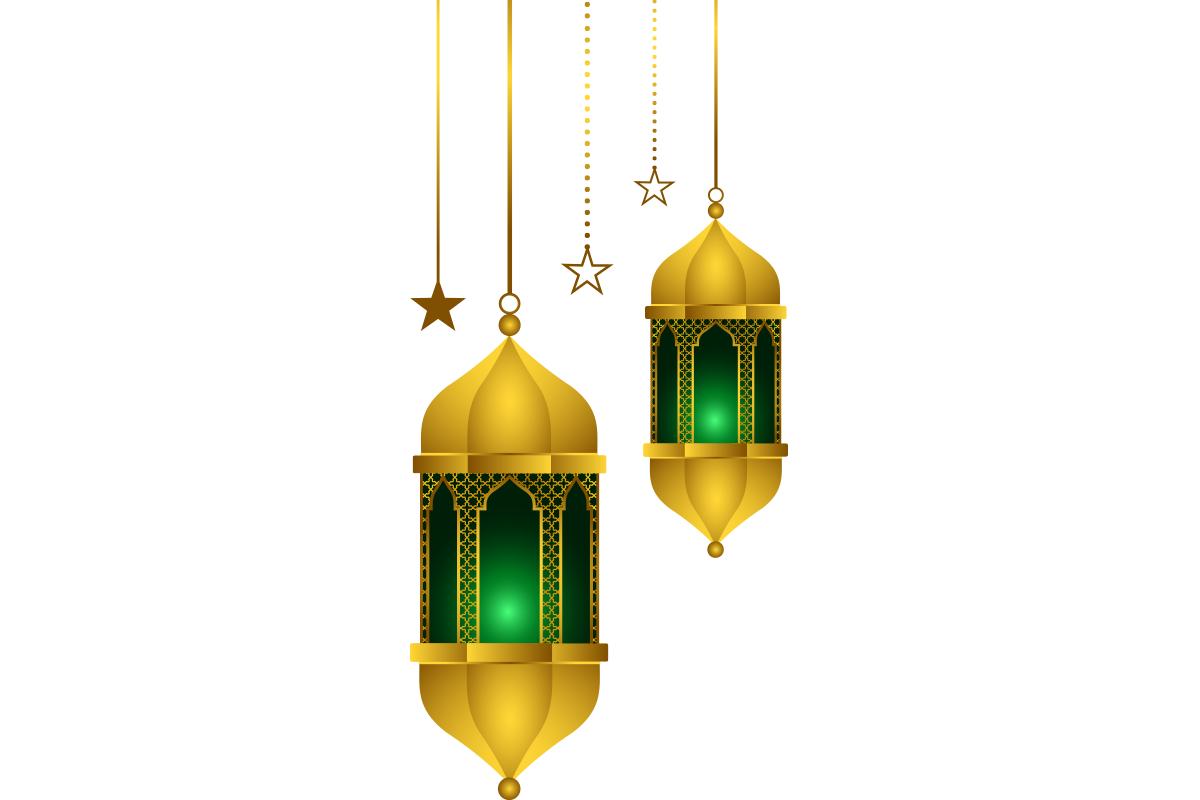 Arabic Lamp with Mandala Free PNG and PS