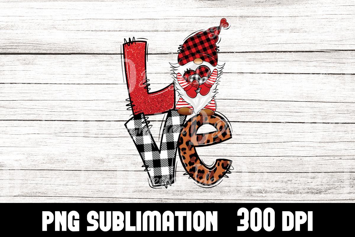 Love Gnome Valentine Sublimation Png