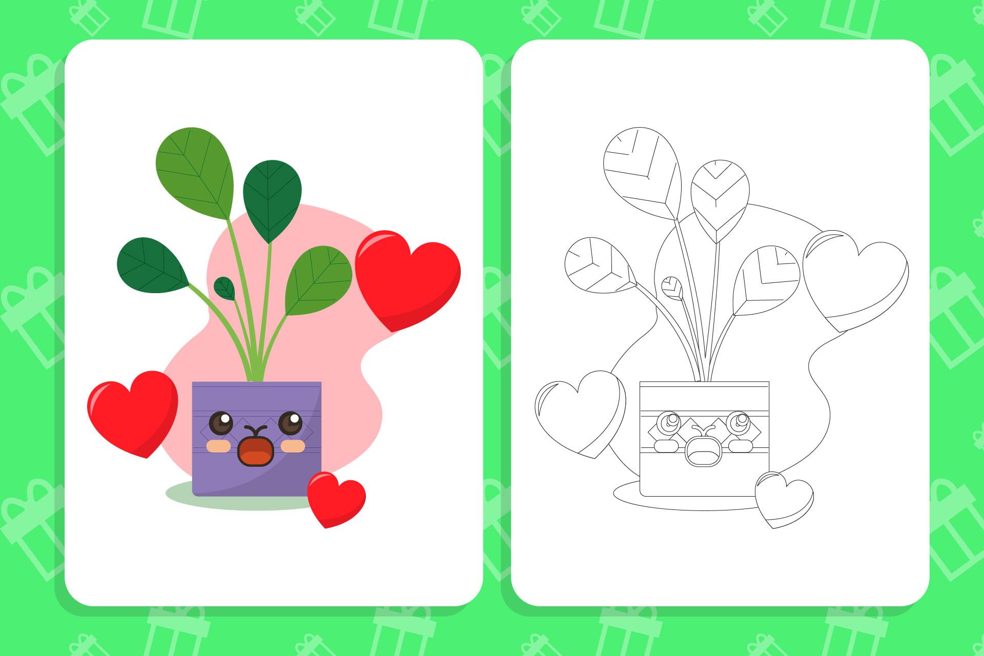Valentine Plant Botanical Ornament Art