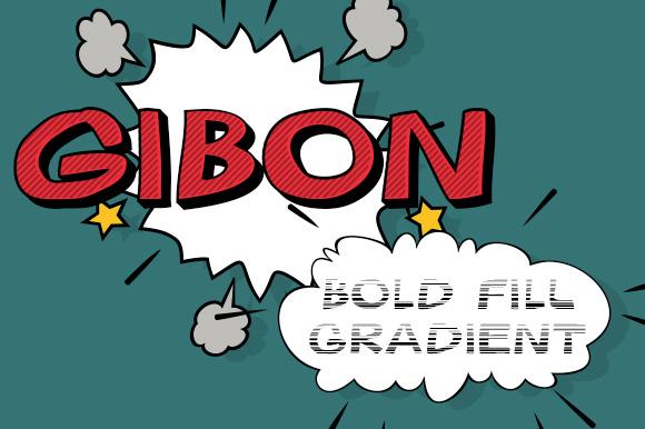 Gibon Bold Fill Gradient Font
