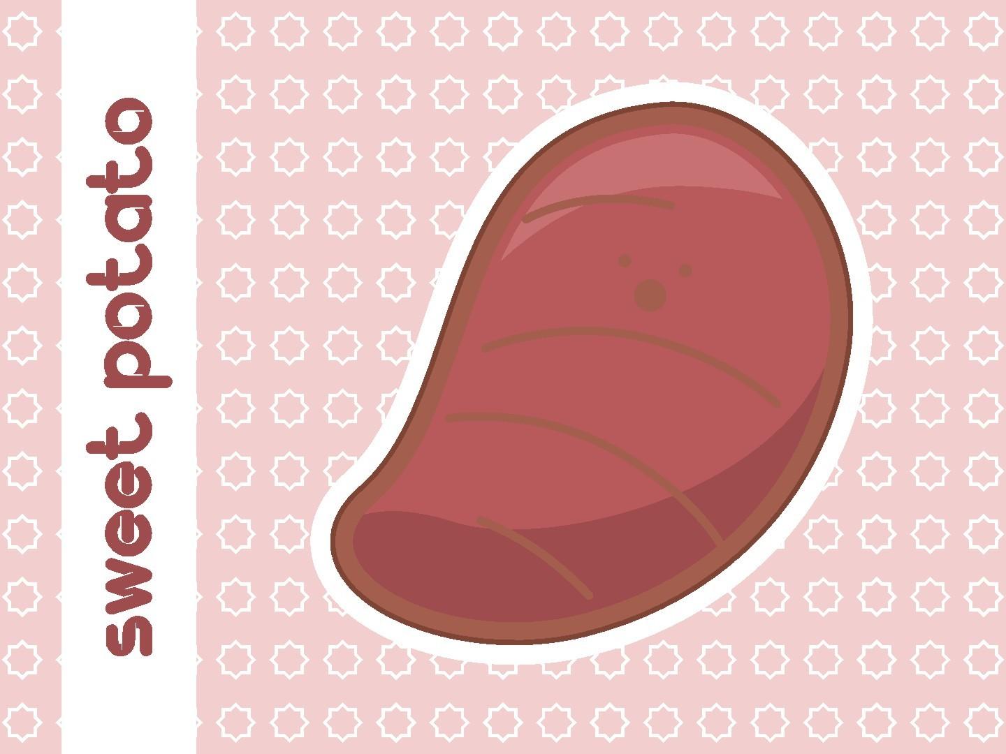 Cute Sweet Potato Vector Illustration