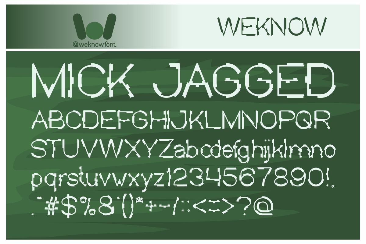 Mick Jagged Font