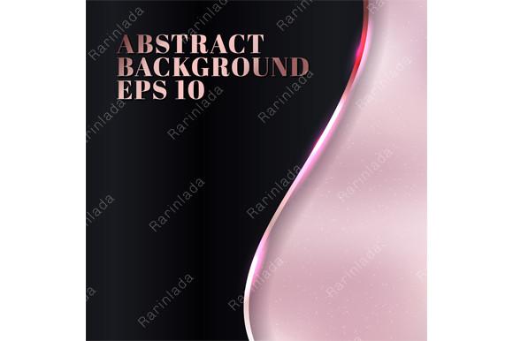 Luxury Elegant Pink Gold Wave Line Curve