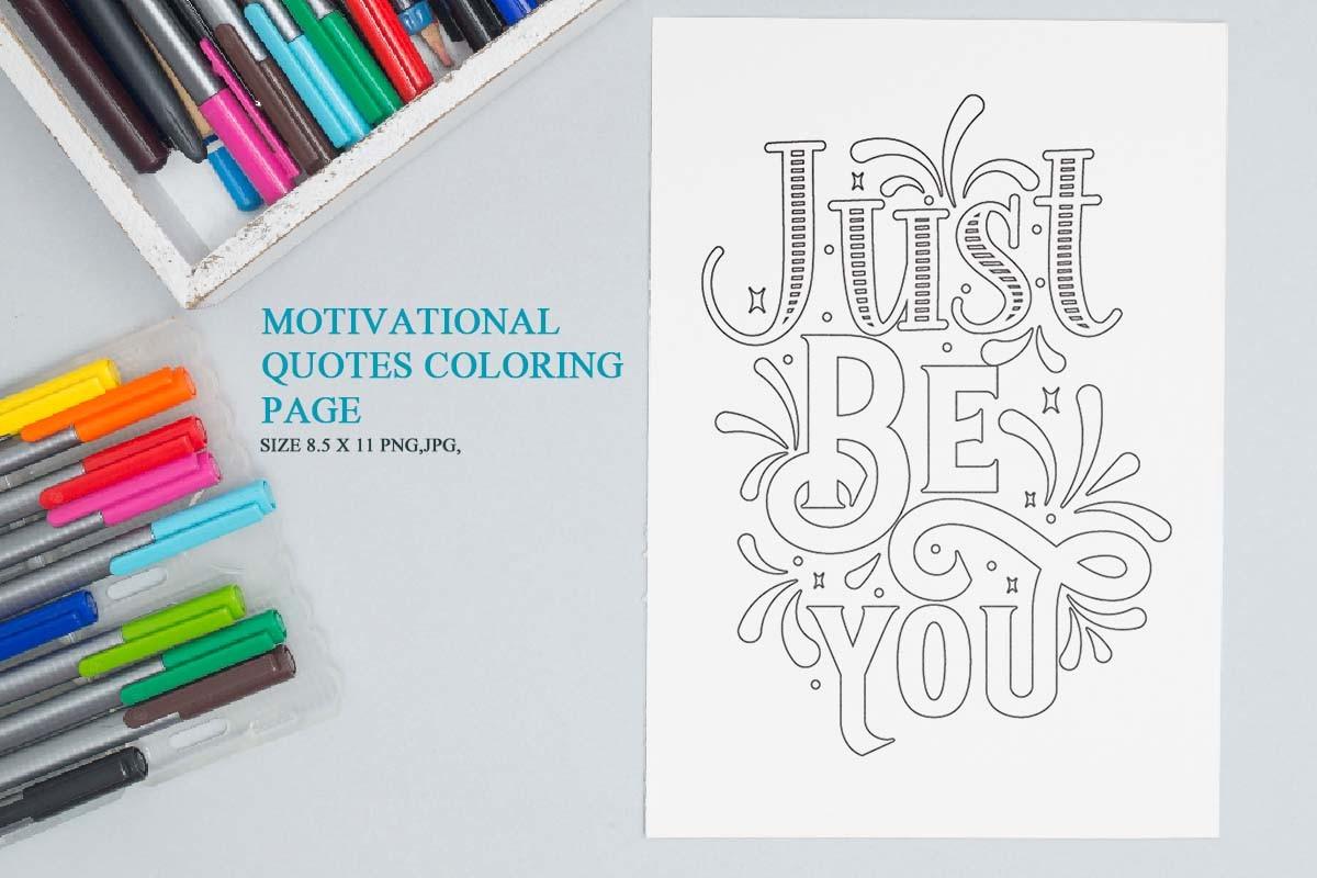 Motivational Quotes Coloring Page