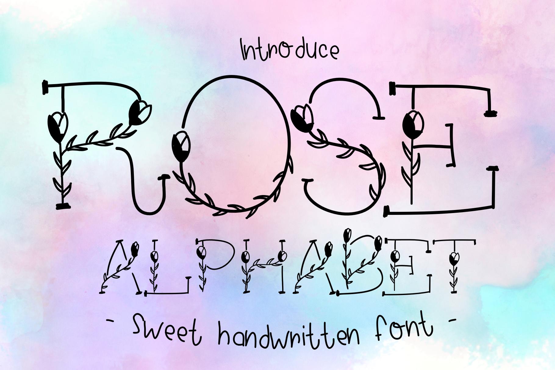 Rose Alphabet Font