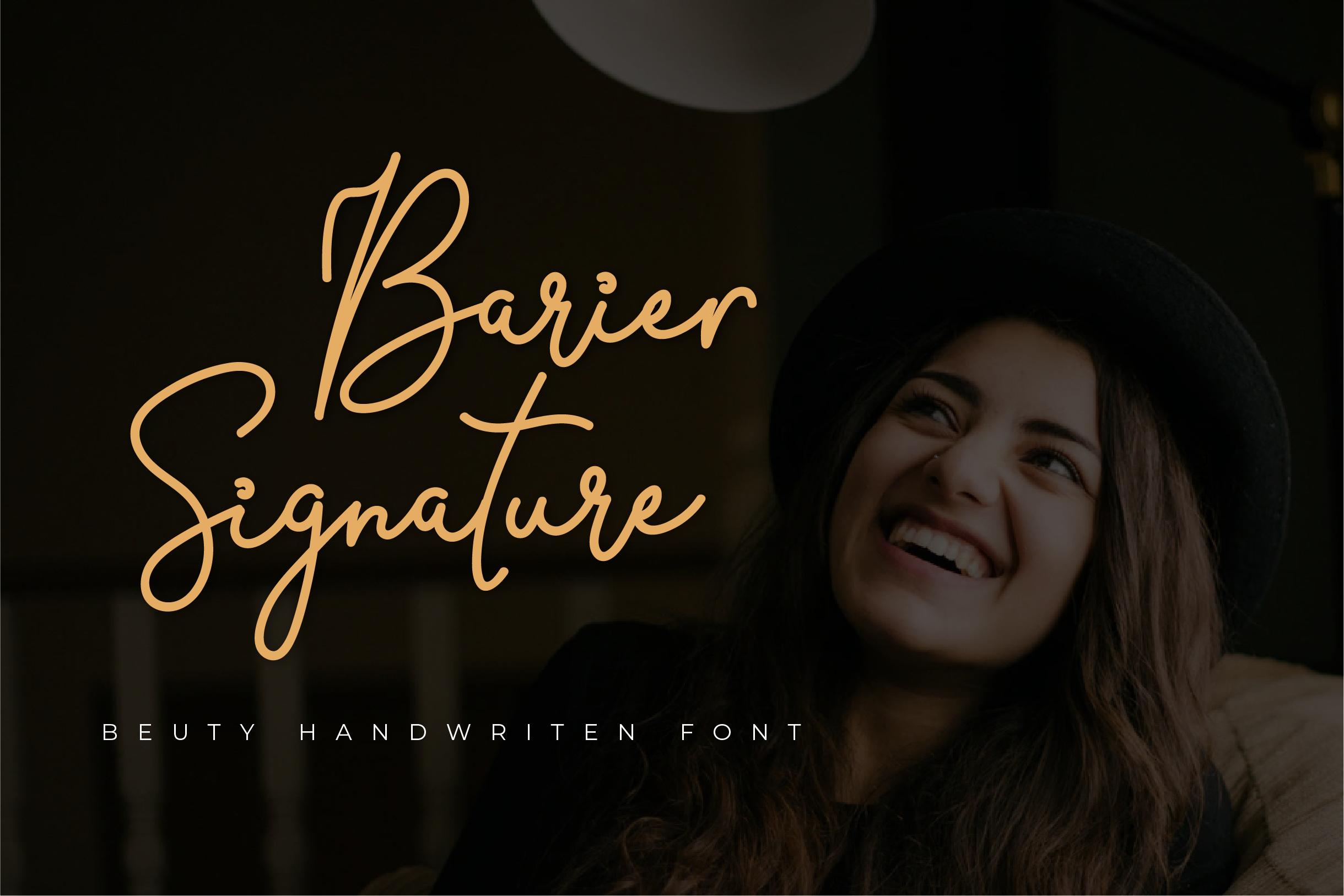 Barier Signature Font