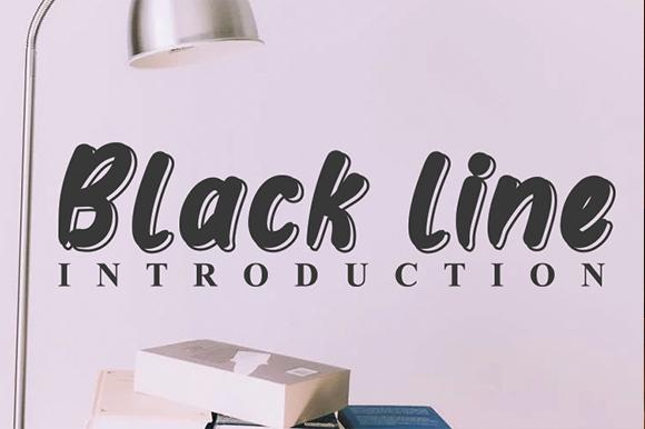 Black Line Font