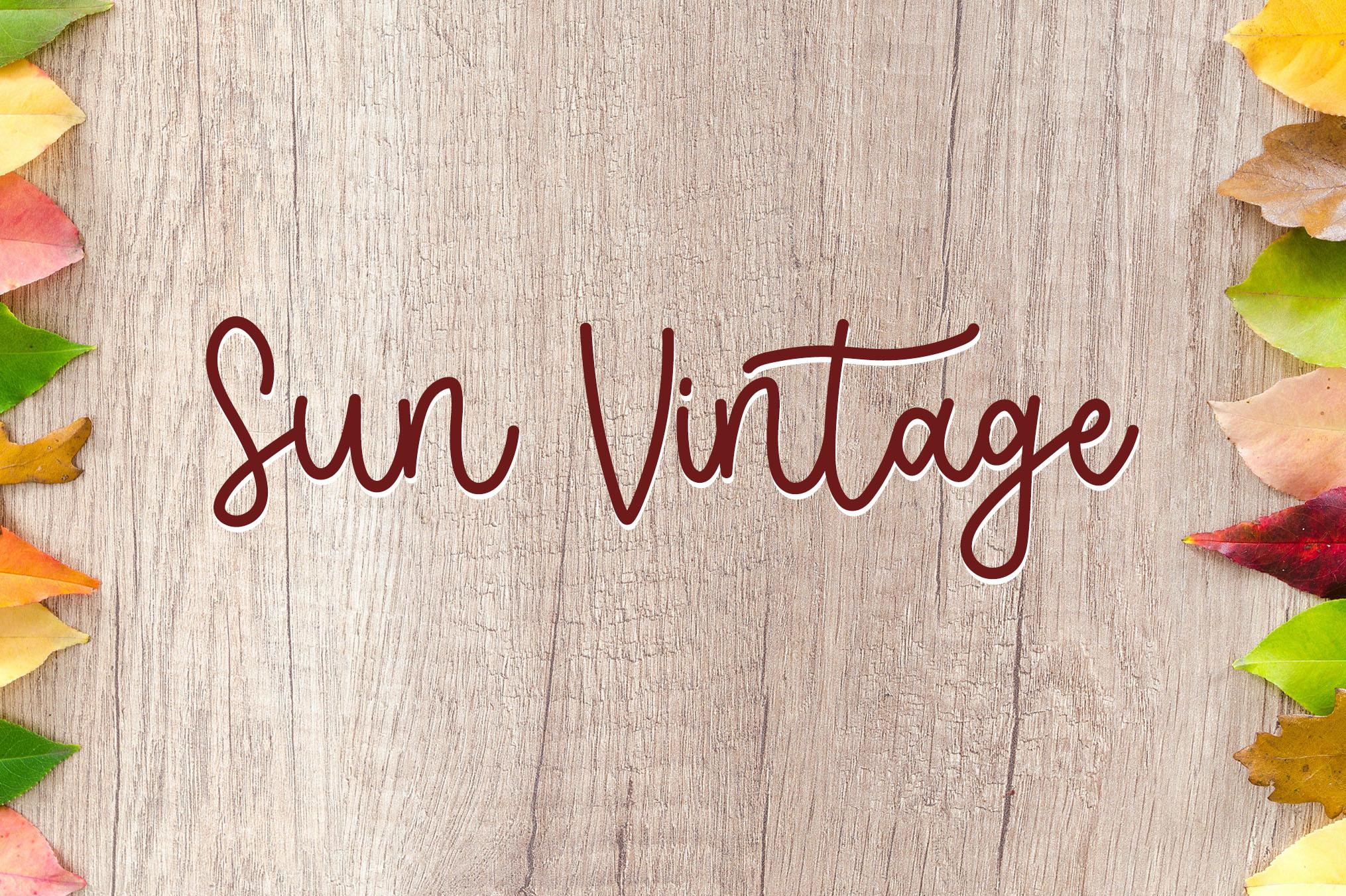 Sun Vintage Font