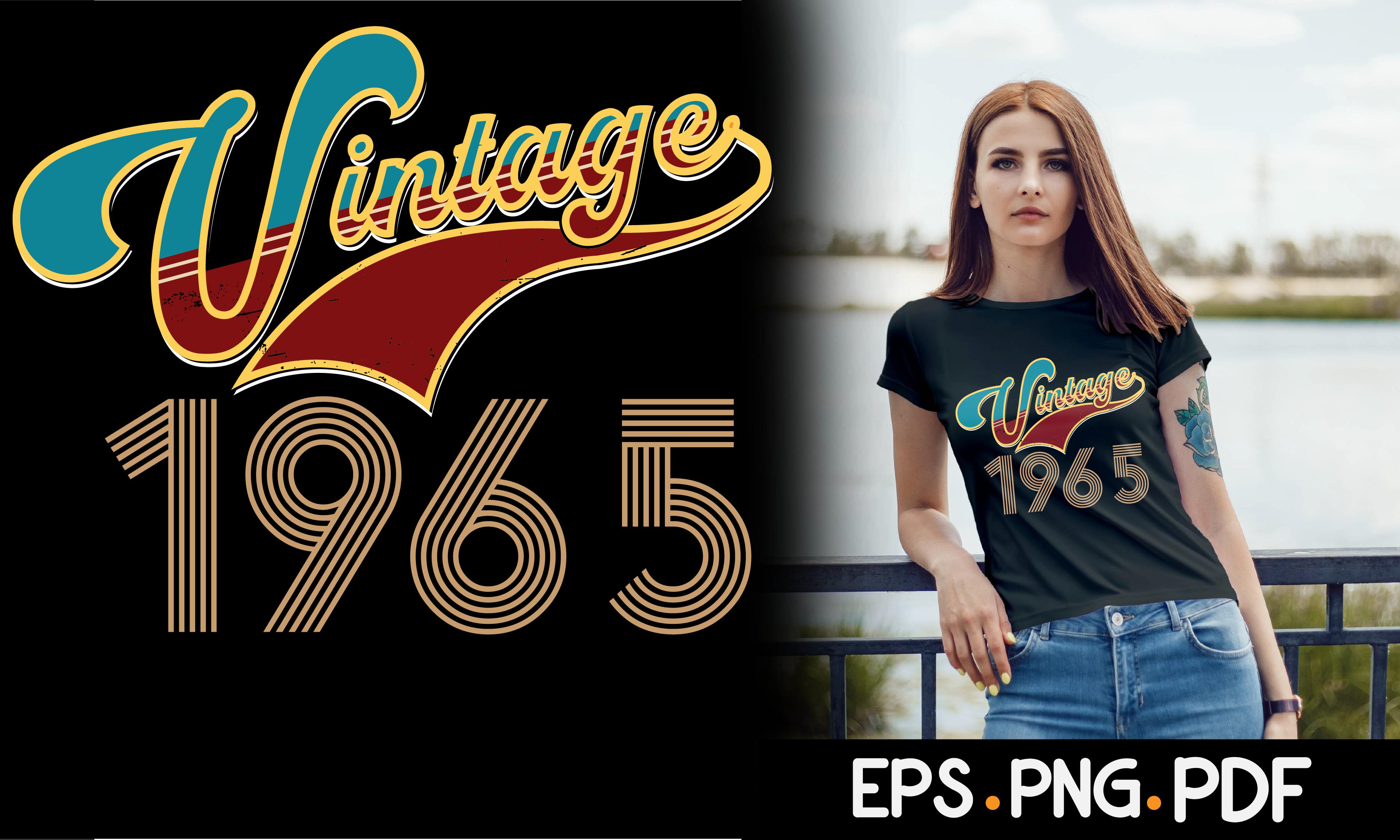 Vintage 1965 T Shirt Birthday