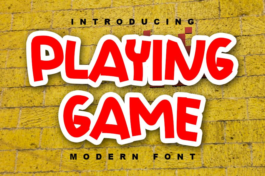 Playing Game Font