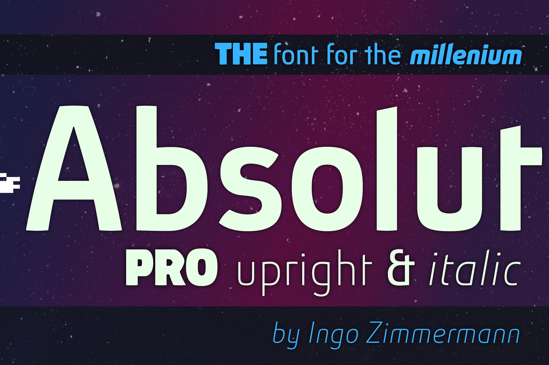 Absolut Pro Upright & Italic Font