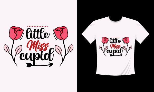 Little Miss Cupid  T-shirt Design