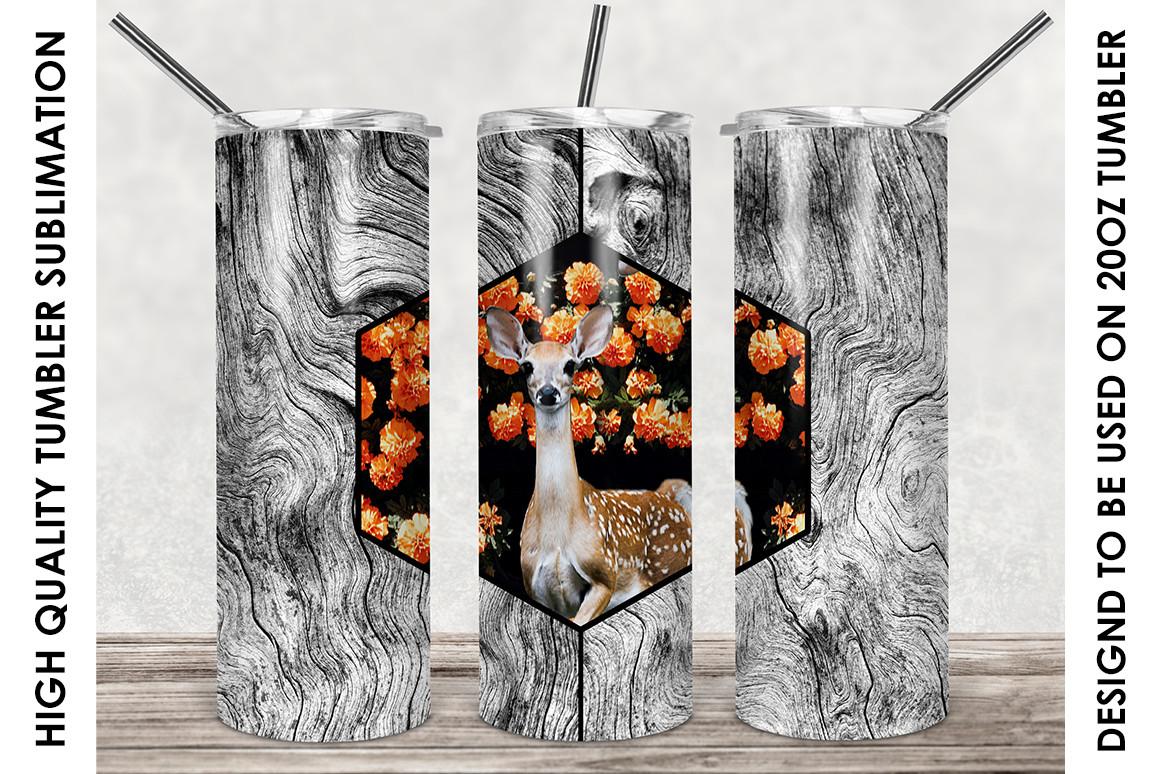 Marble Deer 20oz Skinny Tumbler