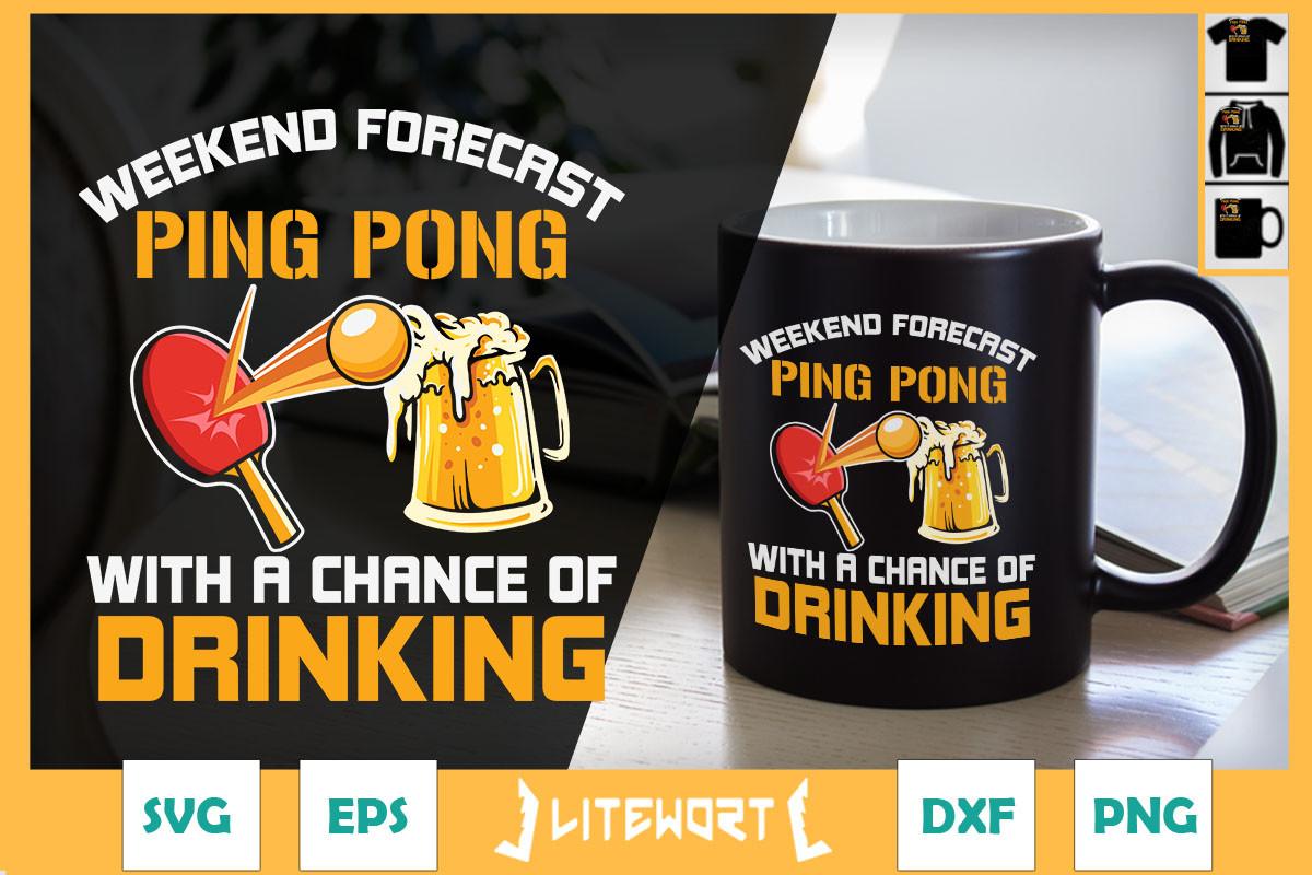 Funny Beer Pong Playing Table Tennis