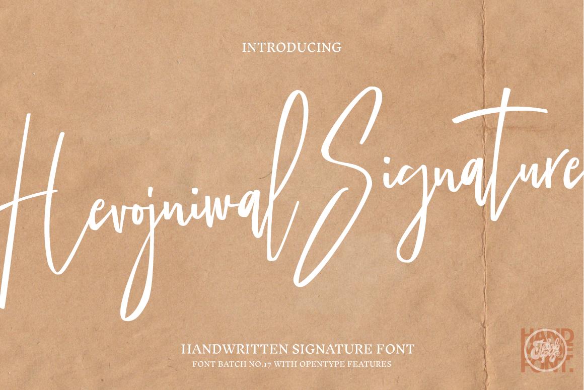 Hevojniwal Signature Font