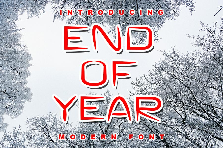End of Year Font