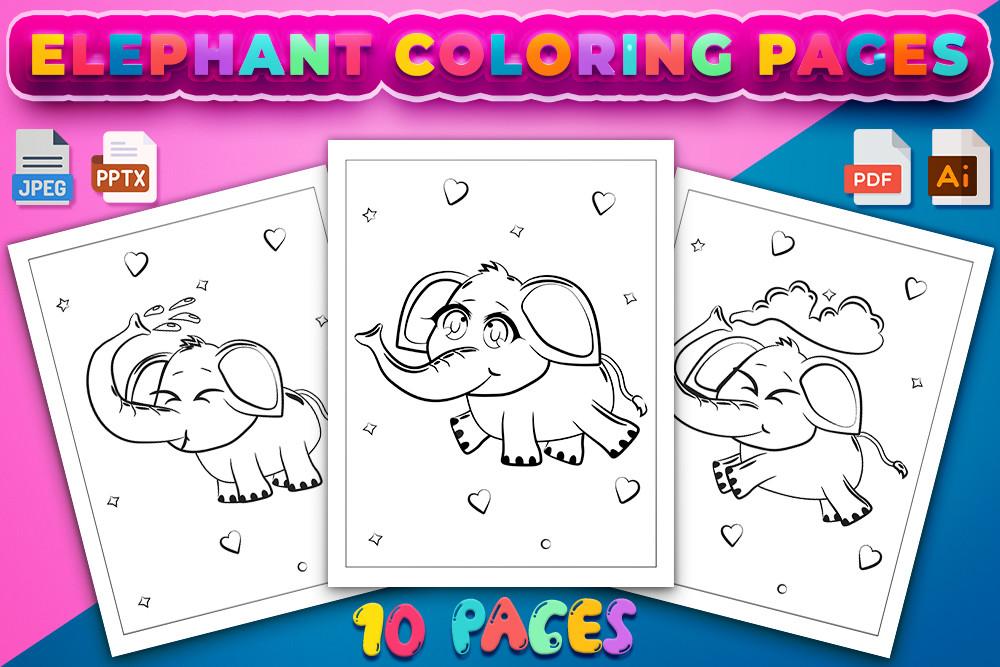 Elephant Coloring Book