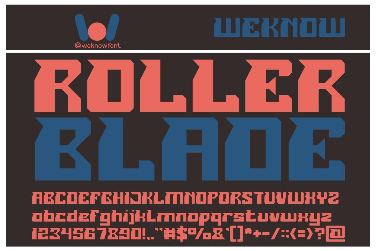 Roller Blade Font