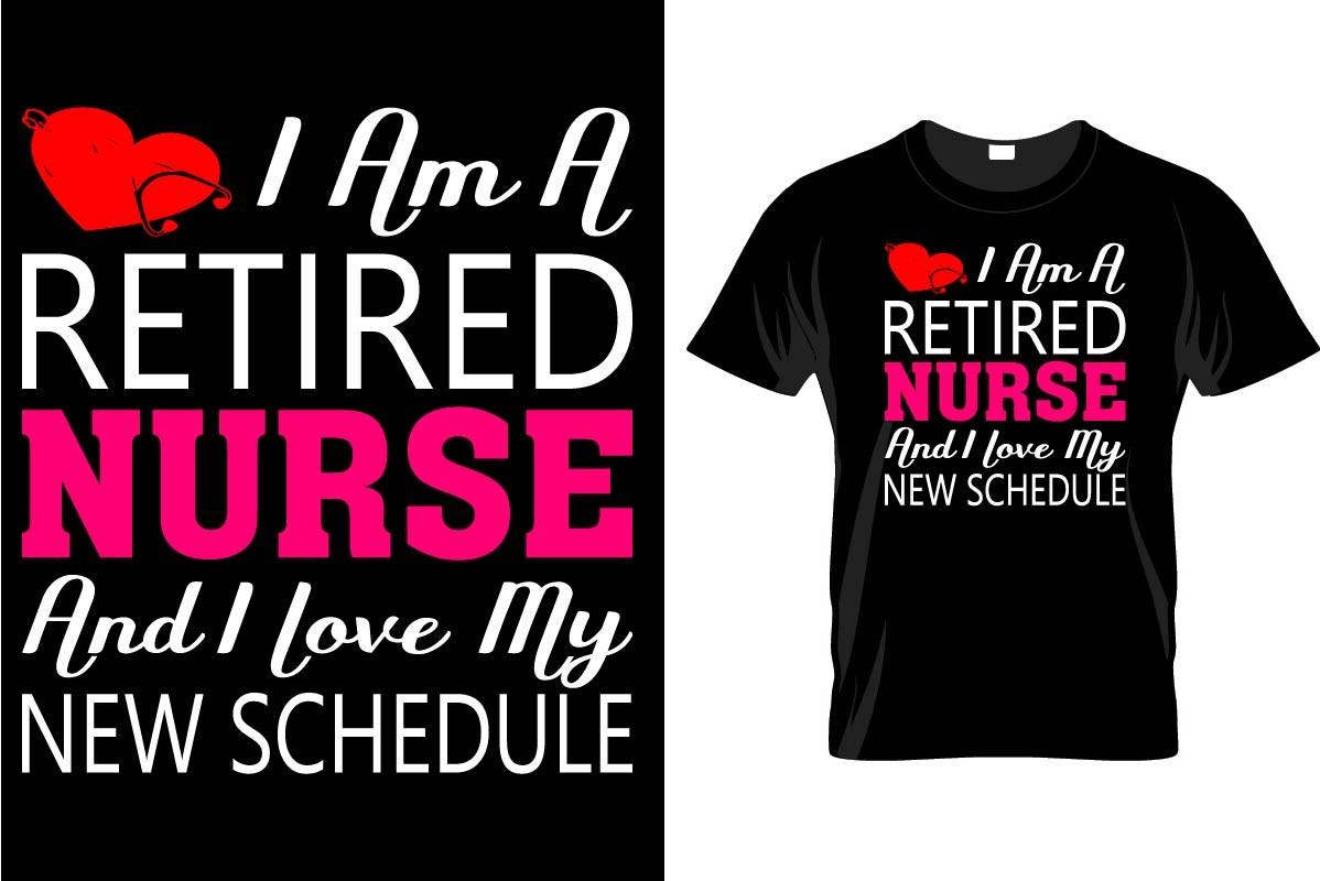 Nurse Typographic T-Shirt Design Vector