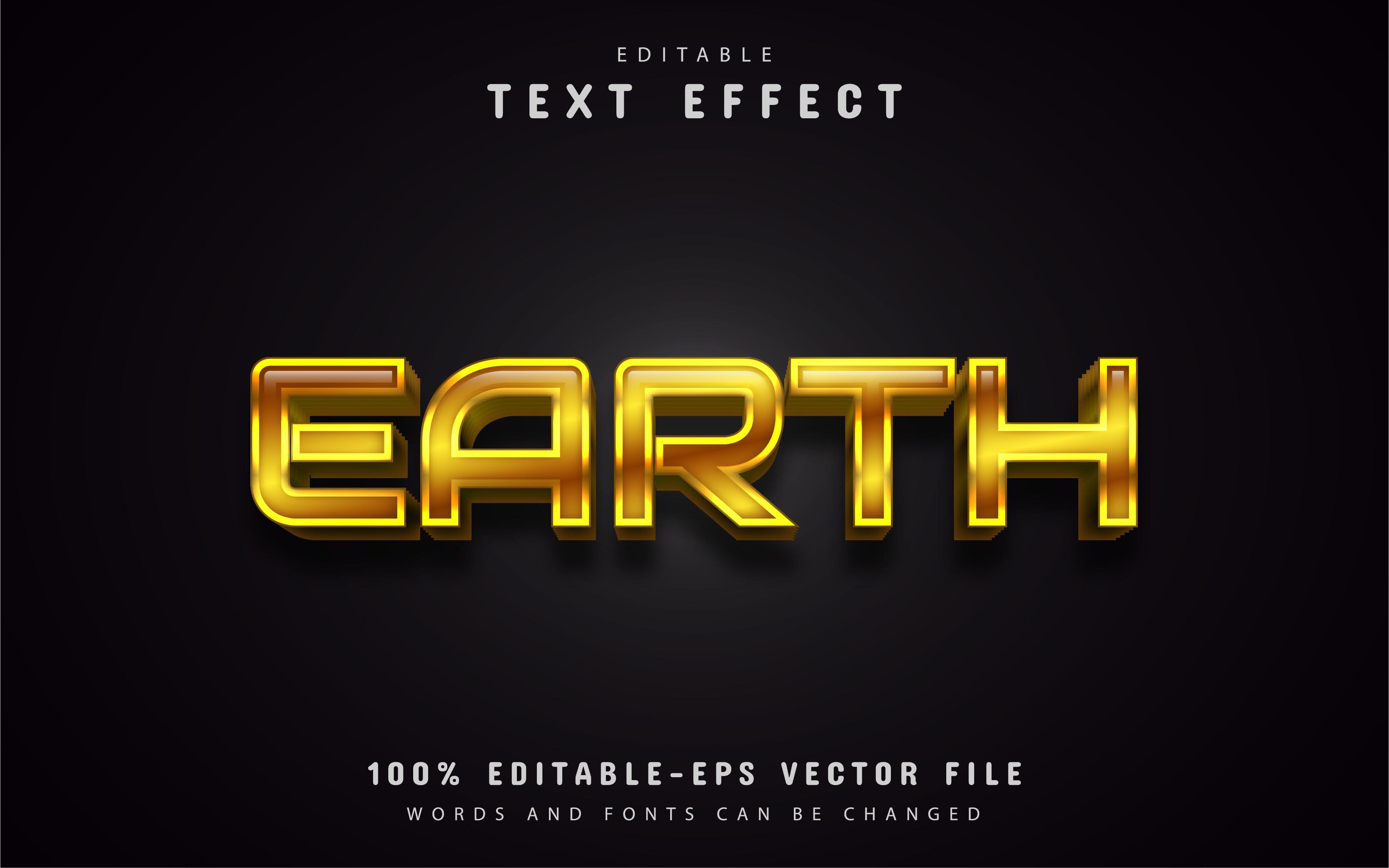 Gold Earth Text Effect
