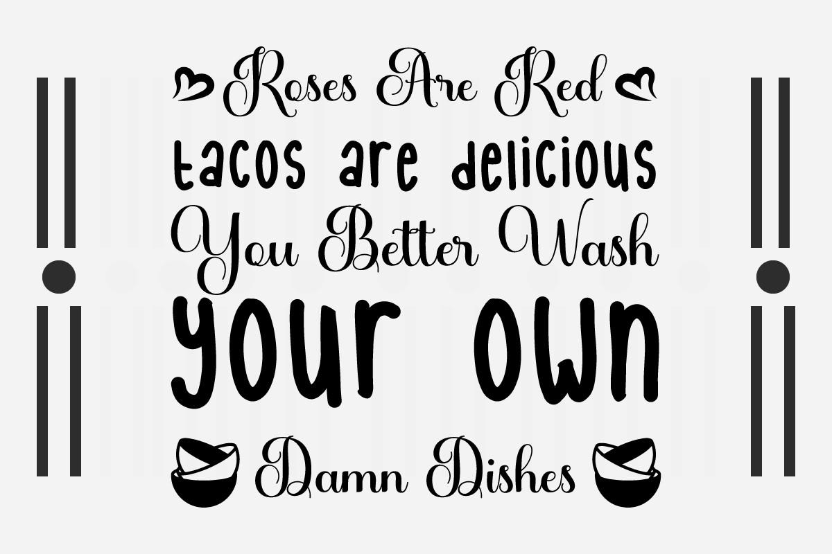 Roses Are Red Tacos Are Delicious Svg