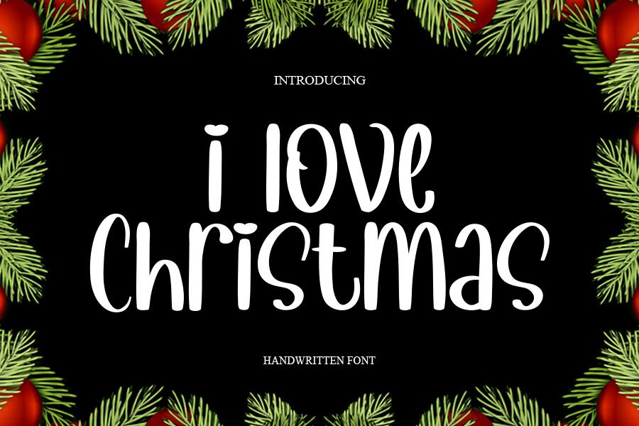 I Love Christmas Font