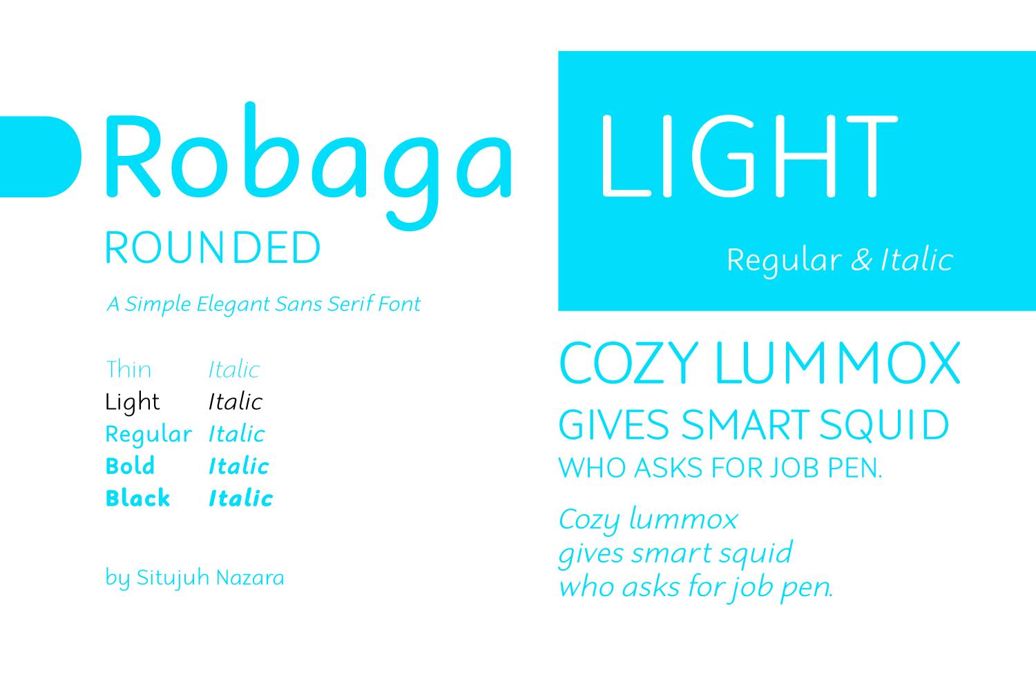 Robaga Rounded Light Font