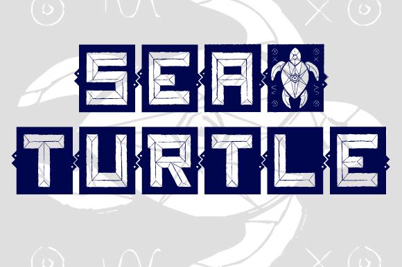 Sea and Turtle Font