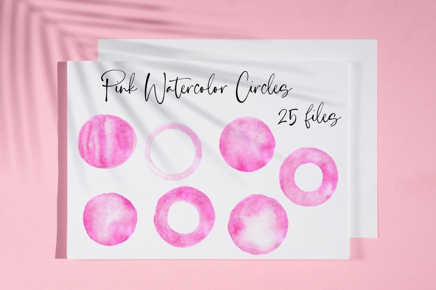 Pink Watercolor Circles