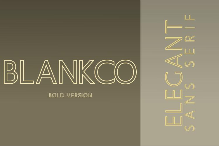 Blankco Outline Bold Font