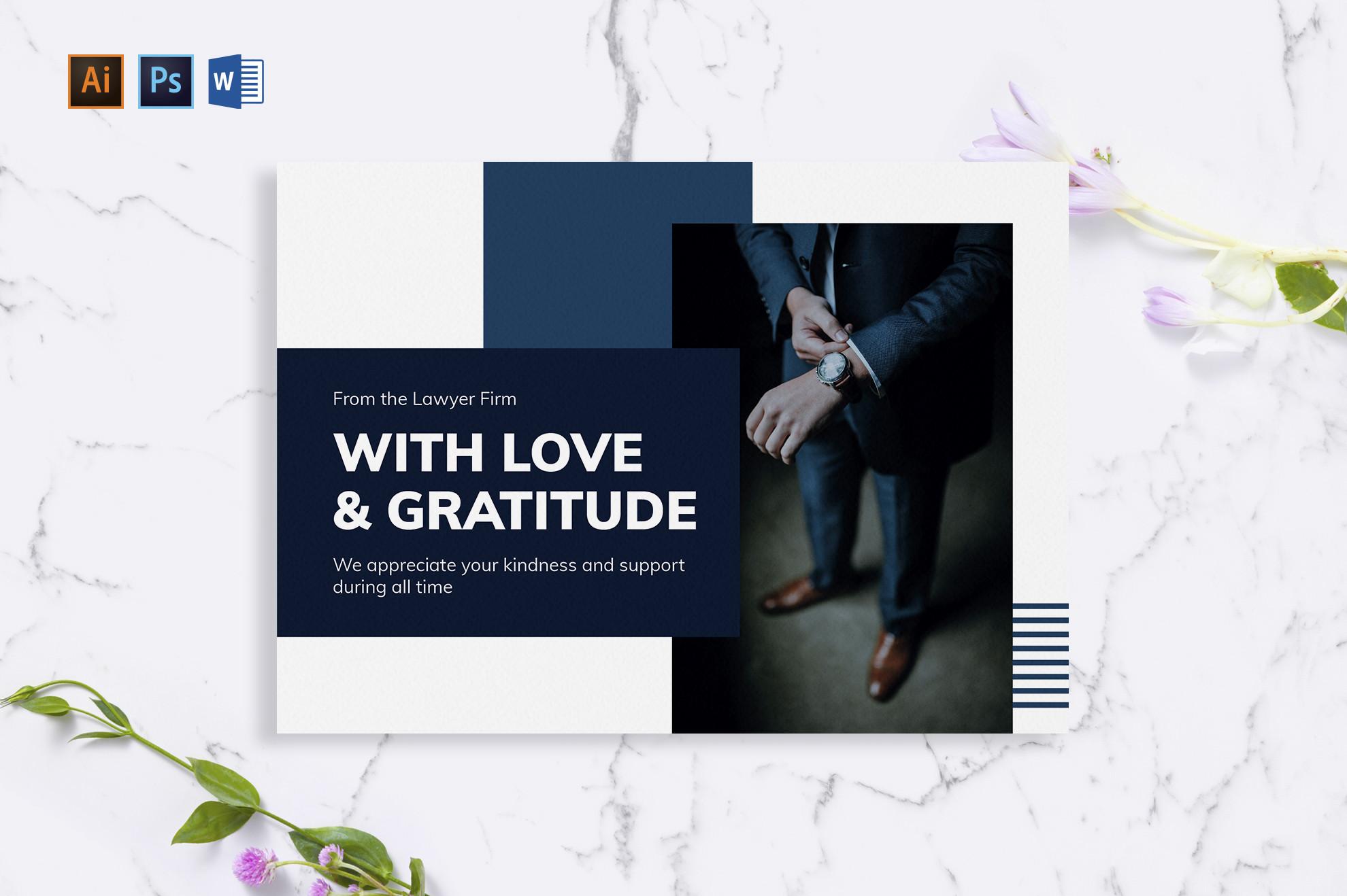 Law Firm Greeting Card Template