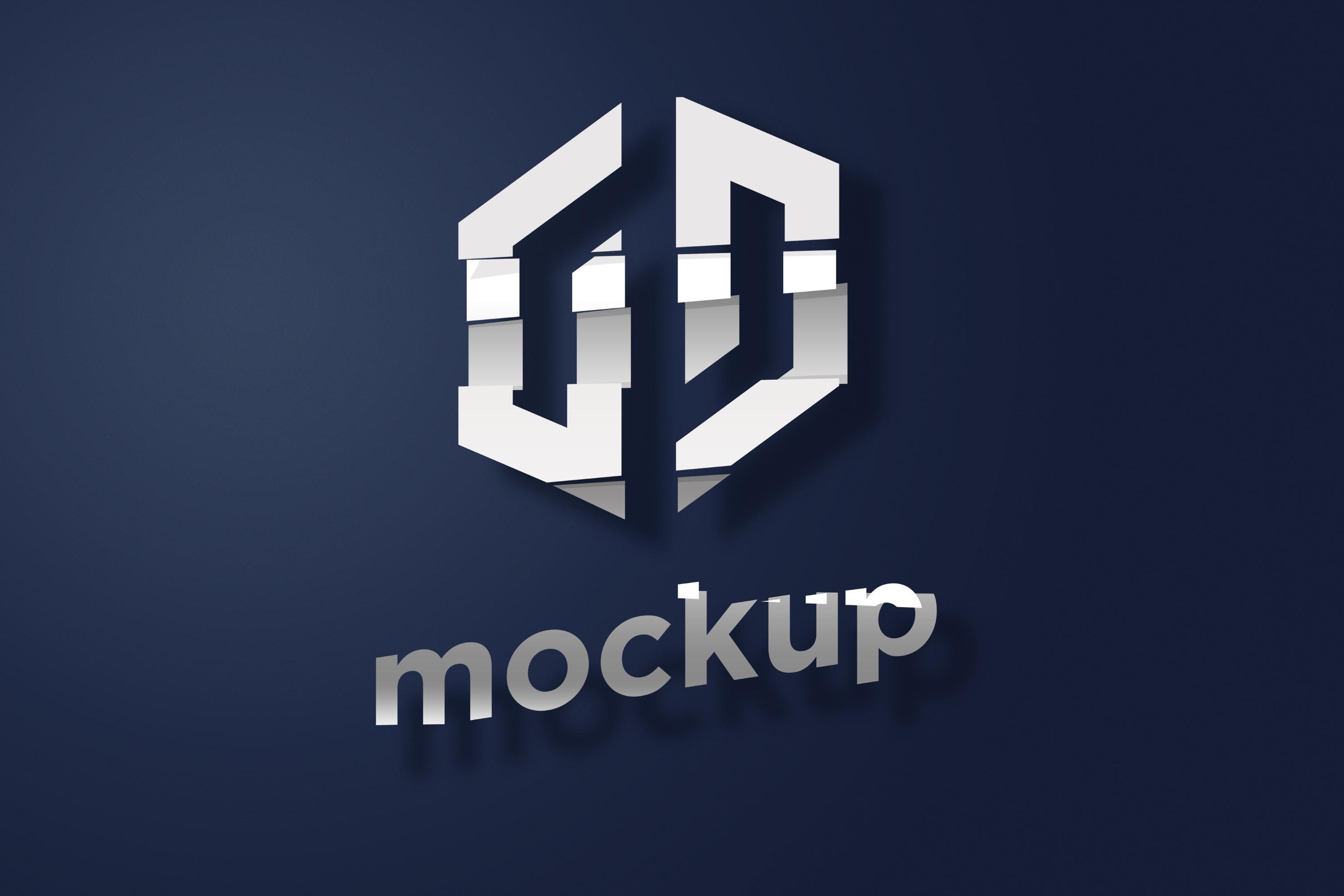 Cutting Logo Mockup with Effects