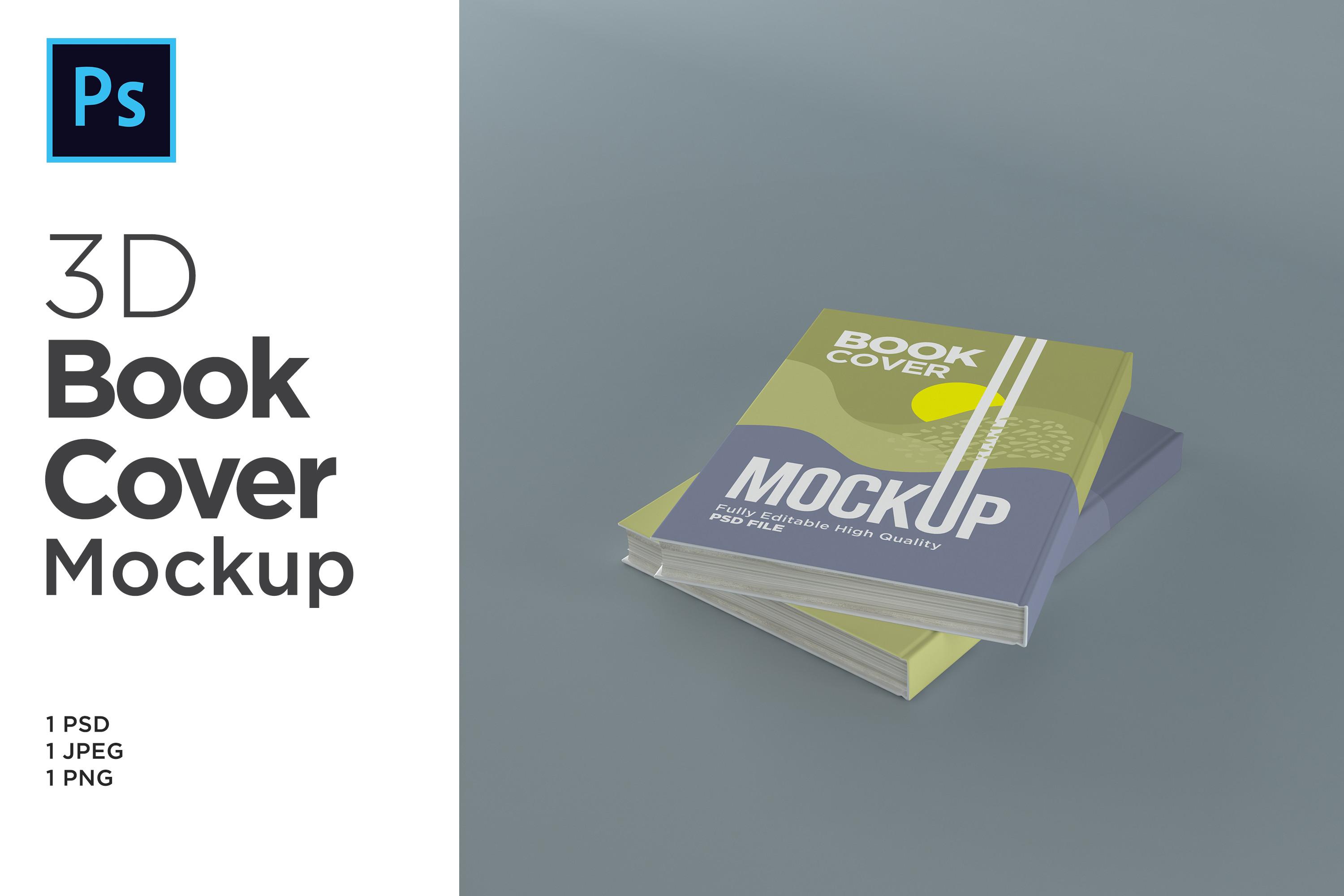 Book Cover Mockup 3d Rendering