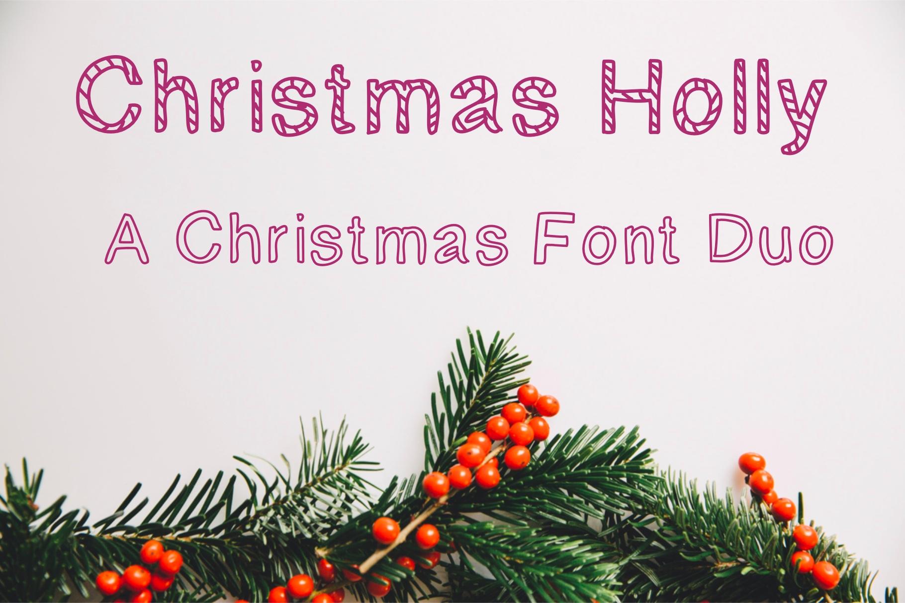 Christmas Holly Font